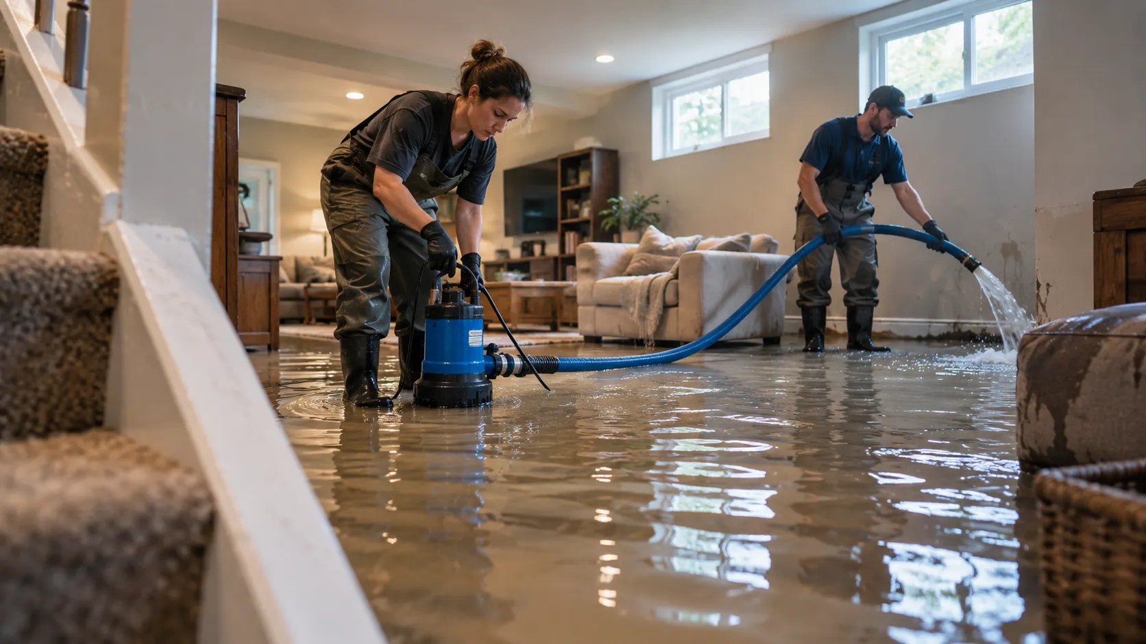 Flooded Basement Cleanup in Riverside, CA
